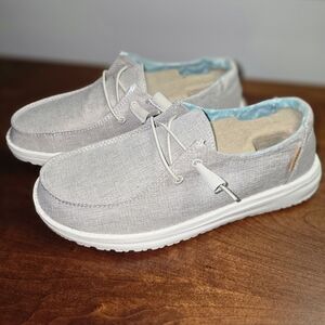 Hey Dude Chambray Beige Loafers